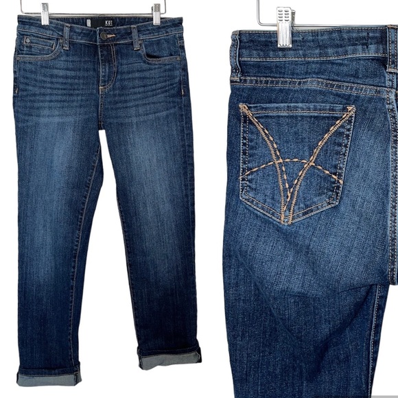 KUT Catherine Boyfriend Mid Rise Tapered Jeans Size 6 - Picture 1 of 14